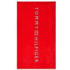 Tommy Hilfiger TH Original Logo Badezimmerhandtuch Rot (180x100cm)