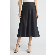 XXL Skirts Anne Klein Women's BiasCut Flared PullOn Skirt Black