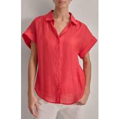 Red - Women Shirts DKNY Organza Camp Shirt