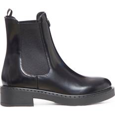 Men - XXL Dresses Prada Brushed leather ankle boots Woman Black