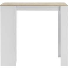 [en.casa] 3 Shelves White & Oak Bartisch 50x110cm