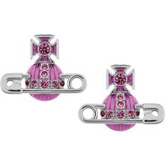 Vivienne Westwood Women Earrings Vivienne Westwood Kitty Earrings - Silver/Pink