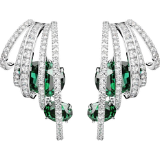 Swarovski Hyperbola Earring - Silver/Green/Transparent