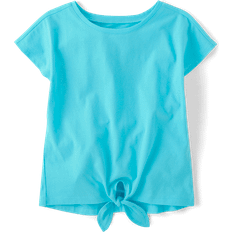 The Children's Place Girl's Tie Front Top - Teal Waters