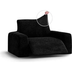 Loose Armchair Covers Stretch Recliner Touch Clean Velvet Loose Armchair Cover Black