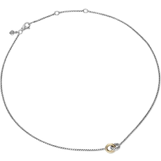 David Yurman Petite Cable Linked Necklace - Silver/Gold