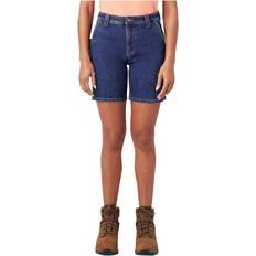 Dickies Blue - Women Shorts Dickies Relaxed-Fit Denim Carpenter Shorts for Ladies Dark Stone Wash