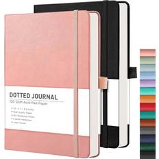 Bullet Dot Grid Journal with 320 Numbered Pages Hardcover A5 2-pack