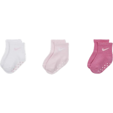 Nike Baby's Core Swoosh Gripper Socks Set 3-pack -Pink Foam (NN0053-I0A)