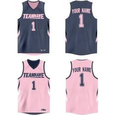 KXK Custom Reversible Basketball Jersey Men - Grey/Pink