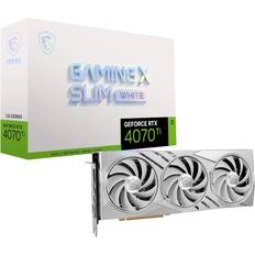 MSI GeForce RTX 4070 Ti Grafikkarten MSI GeForce RTX 4070 Ti Gaming X Slim White HDMI 3xDP 12GB