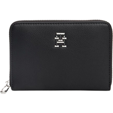 Tommy Hilfiger Essential Monogram Medium Zip Around Wallet - Black