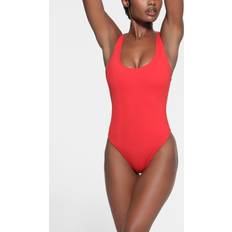 SKIMS Red Swimsuits SKIMS Scoop Neck One Piece Red Signature