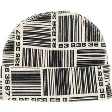 Kopfbedeckungen VTMNTS Barcode Monogramm Beanie Hut Schwarz-Weiss