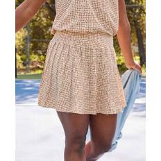 Midi Skirts Sunkissed Pleated Skort Barley Texture Print