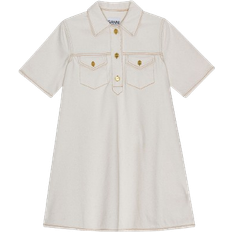 Ganni Heavy Denim Mini Dress - White
