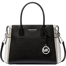 Michael Kors Mercer Medium Color Block Belted Satchel - Black Combo