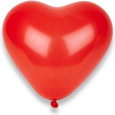 Vegaoo Latex Balloons Heart Red 10-pack