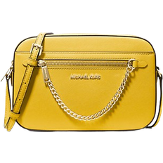 Michael Kors Crossbody Bags Michael Kors Jet Set Large Saffiano Leather Crossbody Bag - Golden Yellow