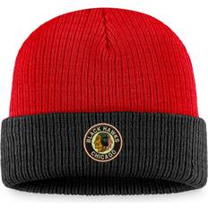 Beanies Fanatics Men's Red/Black Chicago Blackhawks Heritage Vintage Cuffed Knit Hat
