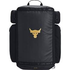 Under Armour Project Rock Duffle Backpack - Black/Metallic Gold