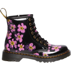 Boots Dr. Martens Junior 1460 Pansy Patent Leather Lace Up Boots - Black/T Lamper