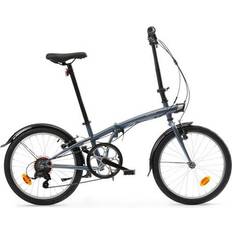 20" City Bikes B'Twin Folding Bike 20inch Fold 120 Blue/Grey Unisex