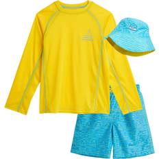 UV Sets Children's Clothing Sold by: Lucky 21, Boys Rash Guard Set Piece UPF Rash Guard Swim Shirt Bathing Suit Goggles 5-14