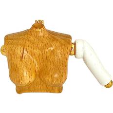Pearl Brooches Burberry Beechwood And Enamel Doll Body Arm Figurine Brooch Yellow OS