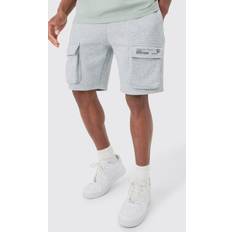 Cargoshorts - Damen - L boohooMAN Mens Loose Fit Cargo Shorts Grey