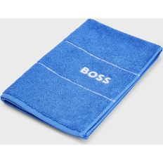 Hugo Boss White Logo Embroidery Gästehandtuch Blau (60x40cm)