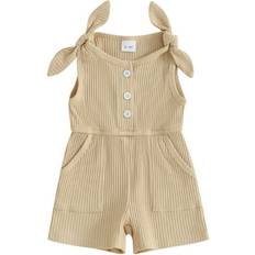 Bagilaanoe Toddler Ribbed Jumpsuit - Khaki