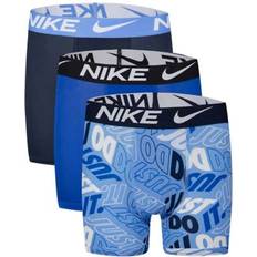 L Boxer Shorts Children's Clothing Nike Dri-Fit Printed Essentials 3-pack - White/University Blue (9N0845-W1W)