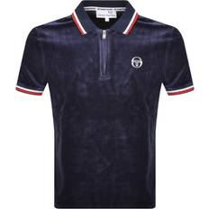 Sergio Tacchini Primo Velour Polo T-shirt - Maritime Blue