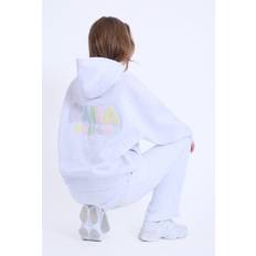 Tops Kaiia Design Bubble Logo Oversized Hoodie in Light Grey Marl & Rainbow oatmeal_marl US 6