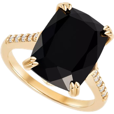 Macy's Statement Ring - Gold/Onyx/Transparent