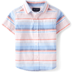 The Children's Place Toddler Dad & Me Striped Chambray Button Up Shirt - Summer Dawn