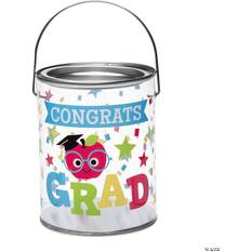 Oriental Trading Party Decorations Elementary Graduation Paint Bucket Favor Containers 4"x5" 6pcs