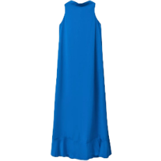 Reiss Dina Tie Neck Column Maxi Dress - Cobalt Blue