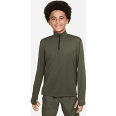 Nike Base Layer Children's Clothing Nike Multi Big Kids' Boys' Dri-FIT UV Long-Sleeve 1/2-Zip Top in Green, FN8375-325