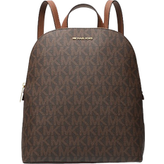 Michael Kors Cindy Large Signature Logo Backpack - Brown/Luggage