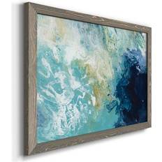 Wrought Studio Ocean Flow Gray Framed Art 20x17"