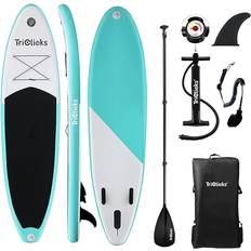 Inflatable Stand Up Paddle Board 10ft with Adjustable Paddle Hand Pump Fin Leash Backpack