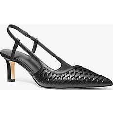 Michael Kors Heels & Pumps Michael Kors MK Slingpumps Alora Aus Handgewebtem Leder Schwarz Michael Kors