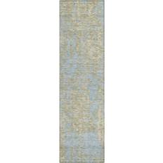 Addison Rugs Modern Abstract Chantille Beige, Blue 27x90"