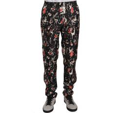 Dolce & Gabbana Red Jeans Dolce & Gabbana Red Musical Instrument Print Sleepwear Pants IT48 IT48 M