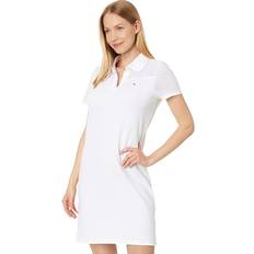 White Dresses Tommy Hilfiger Johnny Collar Dress Bright White Women's Dress