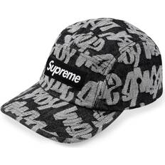 Supreme Fat Tip Jacquard Denim Camp Cap - Black