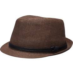 Levi's Men Headgear Levi's Lightweight Fedora Panama Hat, Brown Straw, Small-Medium