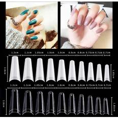 False Nails M 500-1000Pc Clear Natural Salon Half French False Acrylic Nail Art Cowboy Tips